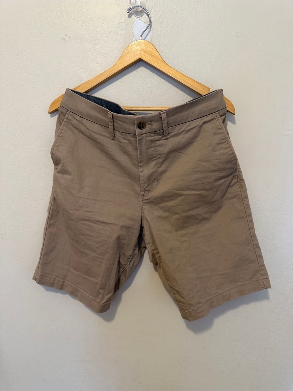 Express Men's Taupe Flat-Front Shorts